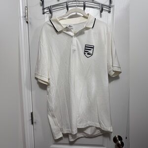 LACOSTE Men’s XXL Celebrating 80‎ Blanc Marine Polo Rugby Devanlay Shirt 8 White